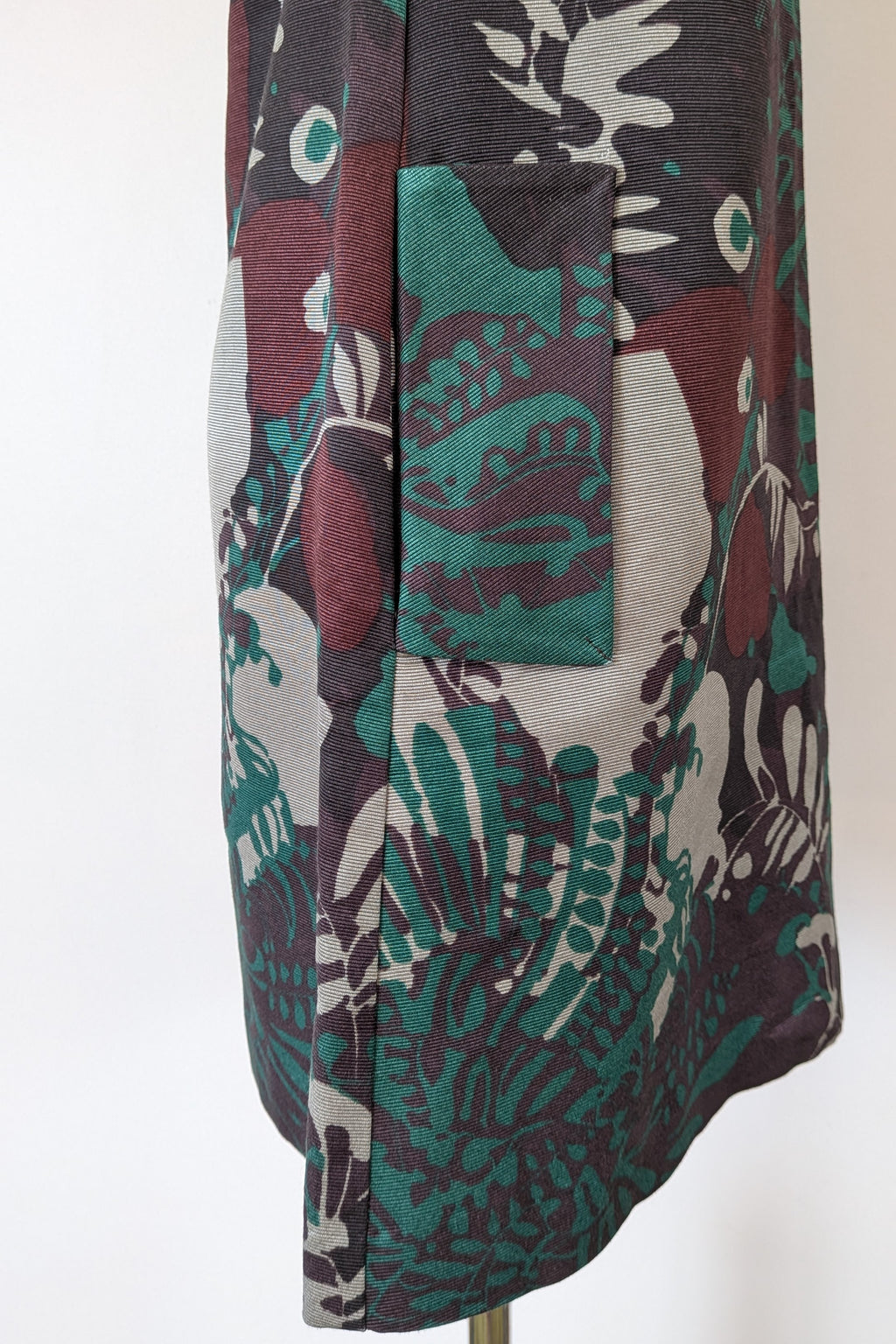 Vintage Cue Botanical Print Shift Dress Size 6