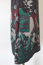 Vintage Cue Botanical Print Shift Dress Size 6