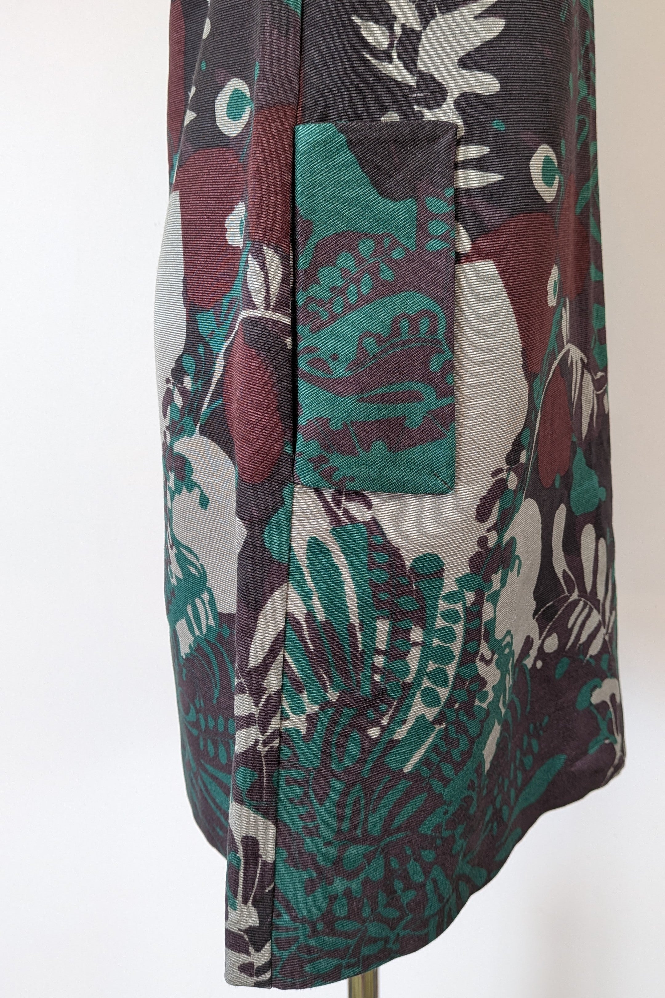 Vintage Cue Botanical Print Shift Dress Size 6