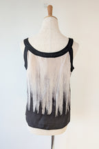 Jane Lamerton Petites Silk Abstract Monochrome Top Size 10