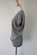 Country Road Grey Merino Wool & Silk Asymmetric Long Knit Top Size XXS
