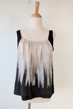 Jane Lamerton Petites Silk Abstract Monochrome Top Size 10