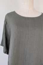 Dolce Vita Italian Linen Top in Khaki One Size