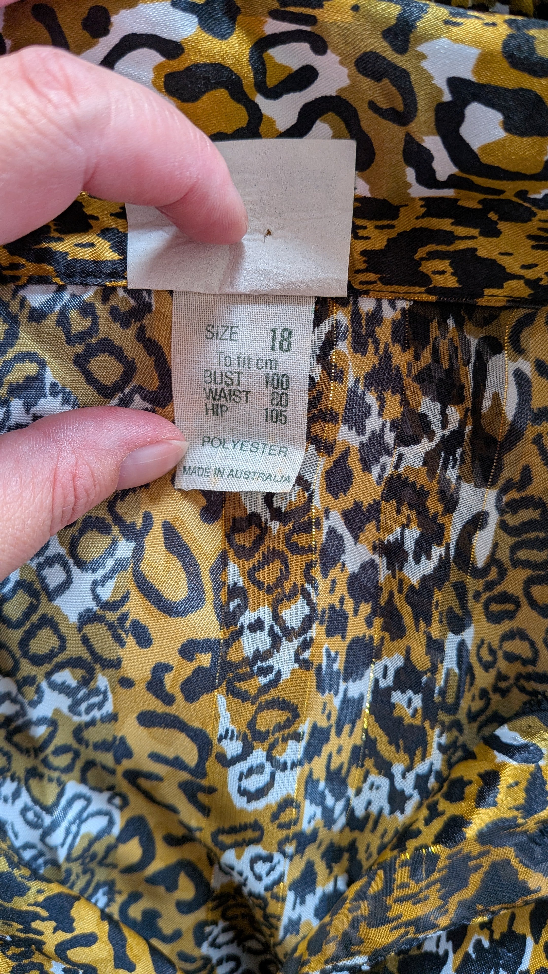 Vintage 90s Talkabout Leopard Print Shirt Size L