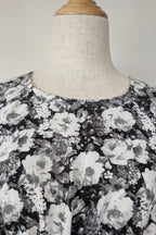 Veducci Linen Blend Floral Monochrome Dress Size 10