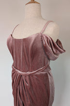 City Chic Jayla Cold Shoulder Velvet Rose Dress Size M