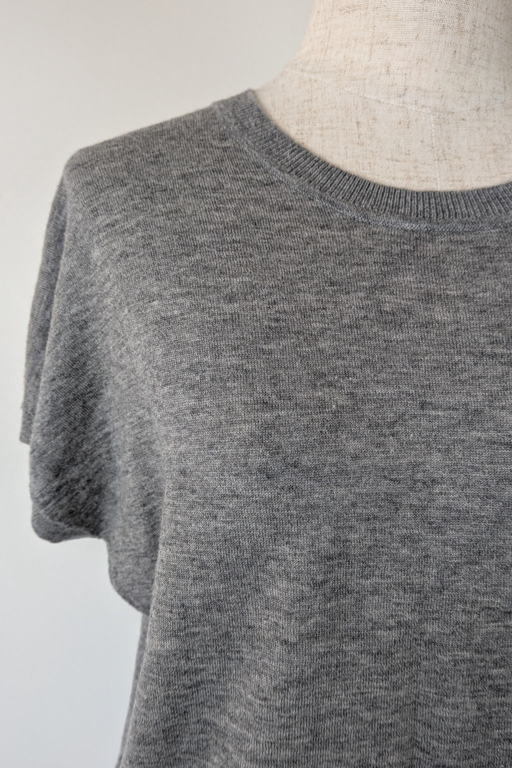 Country Road Grey Merino Wool & Silk Asymmetric Long Knit Top Size XXS