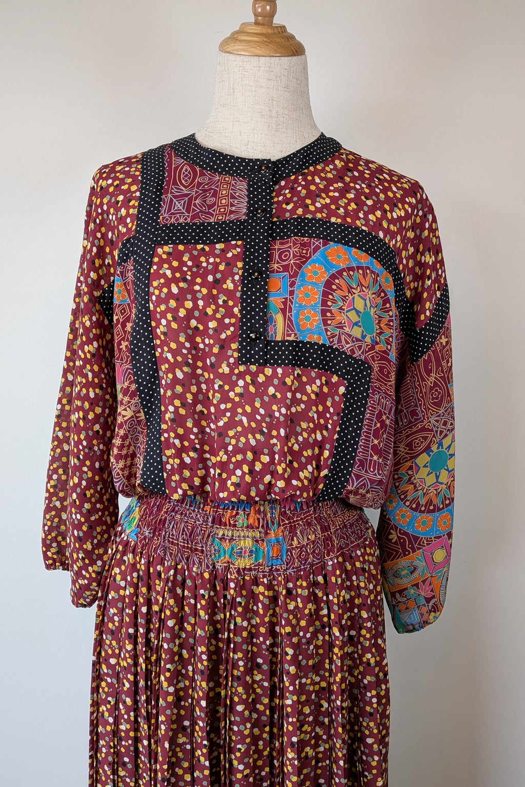 Vintage 80s Diane Freis Georgette Dress Size L