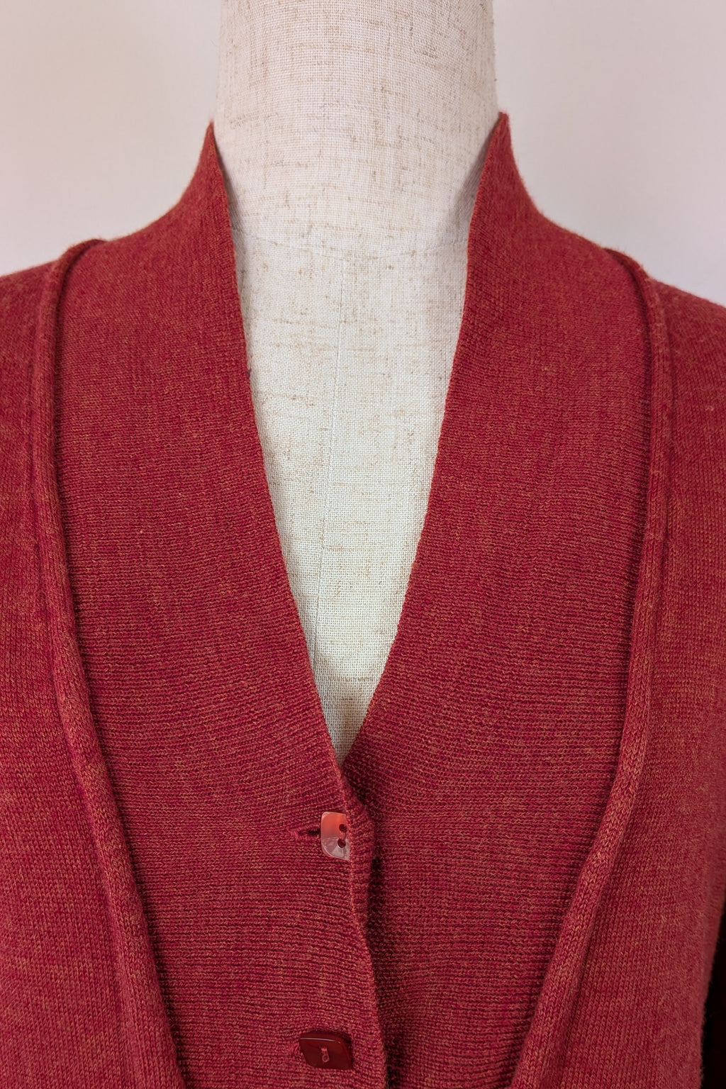 Vintage 90s Meredith Rust Long Cardigan Size 12
