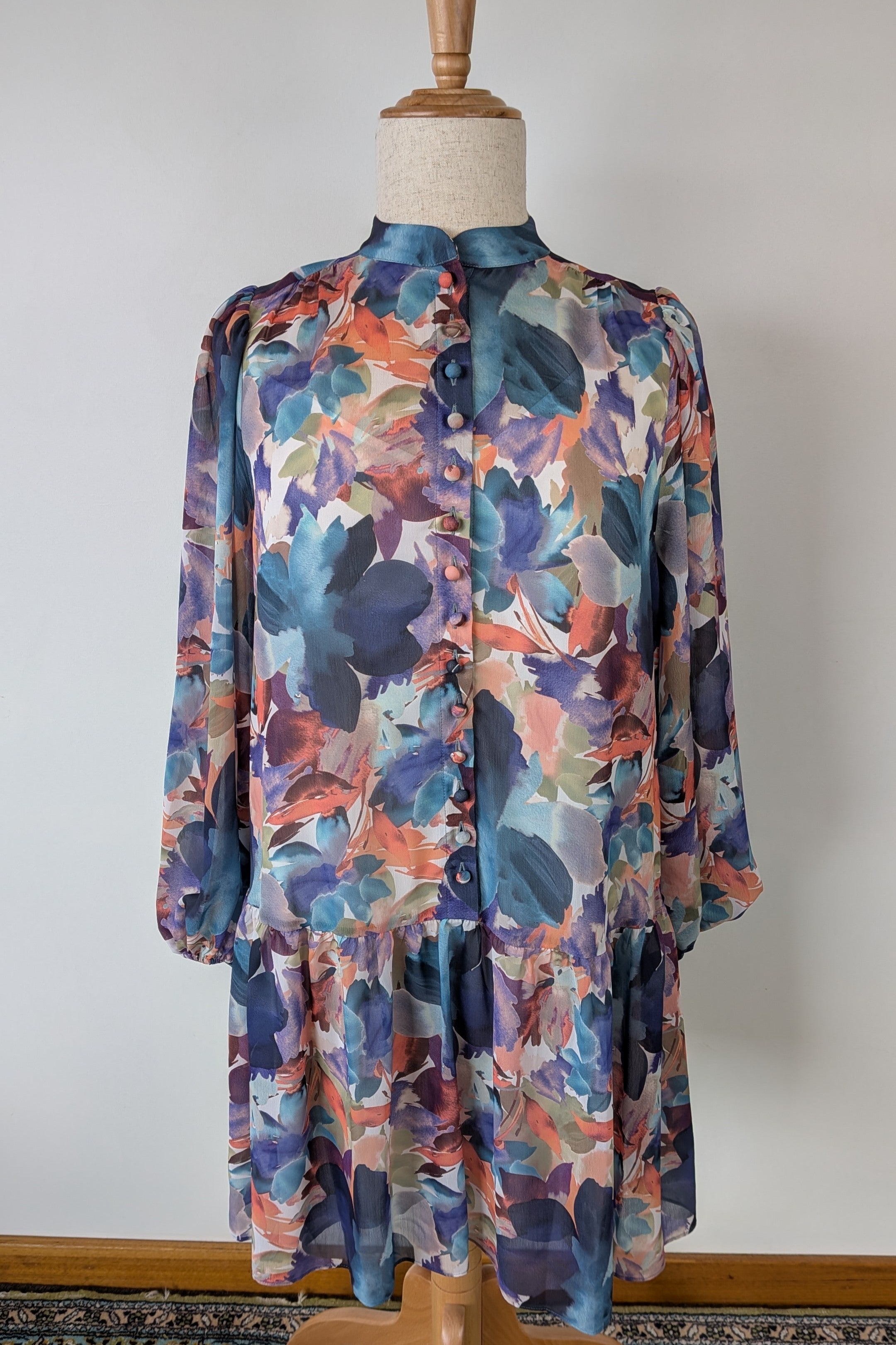 Portmans Sienna Button Front Short Dress Size 16 Brand New Without Tags RRP $159.95