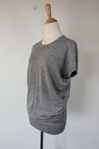 Country Road Grey Merino Wool & Silk Asymmetric Long Knit Top Size XXS