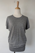 Country Road Grey Merino Wool & Silk Asymmetric Long Knit Top Size XXS