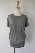 Country Road Grey Merino Wool & Silk Asymmetric Long Knit Top Size XXS