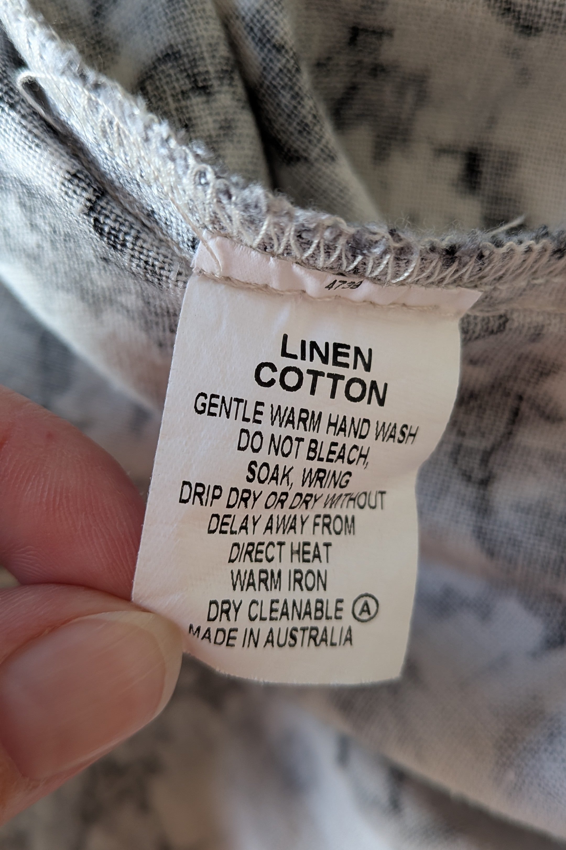 Veducci Linen Blend Floral Monochrome Dress Size 10