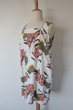 Next Linen Blend Floral Shift Dress Size 20