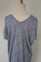 Sportscraft 100% Linen Blue & White Speckled Dress Size 8
