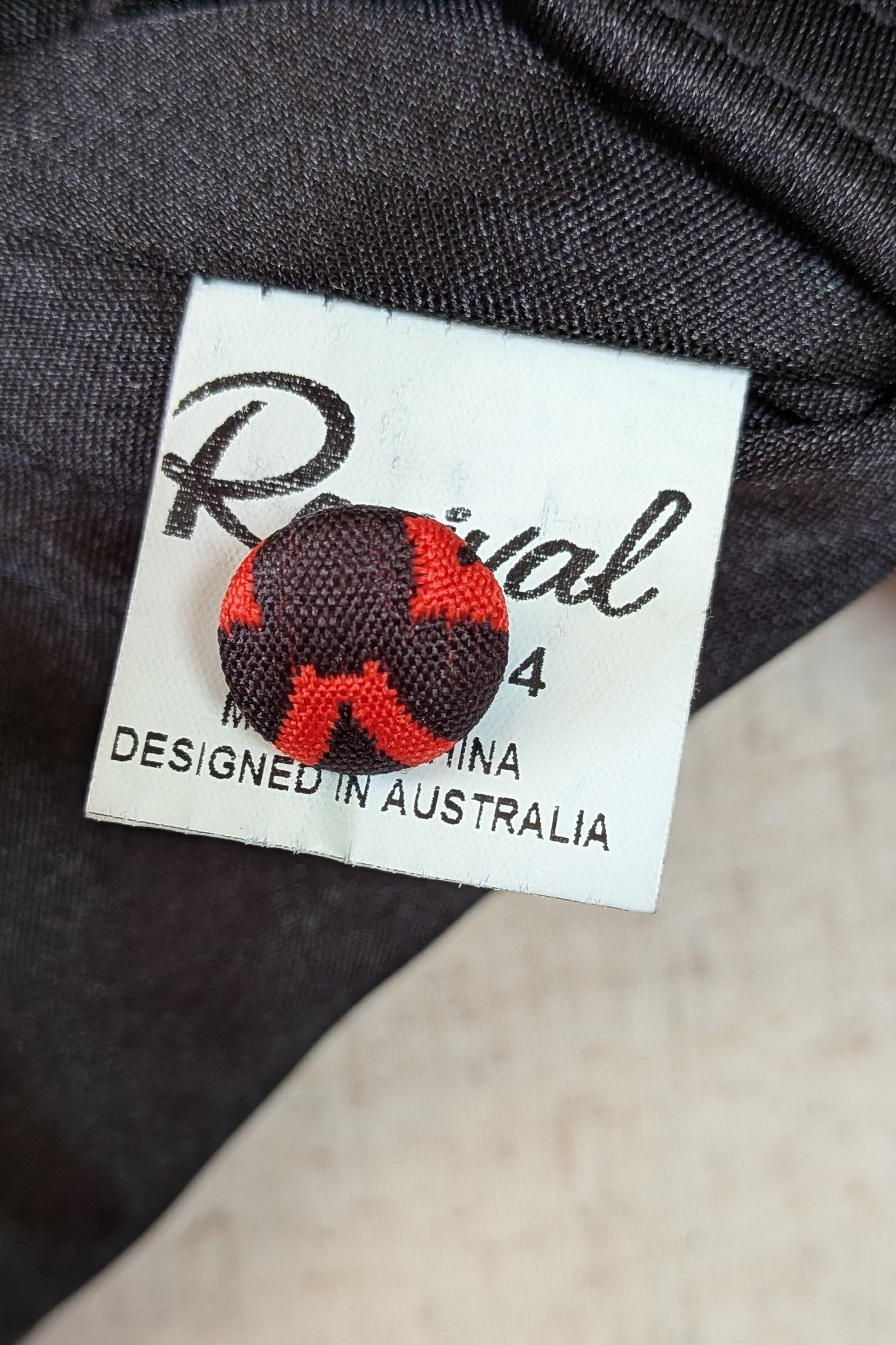 Revival Retro Red & Black Pom Pom Top Size 14