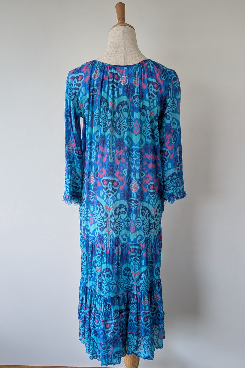 Naudic Cotton Bohemian Midi Dress Size S
