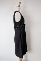 Vintage Y2K Crossroads Sleeveless Black Bow Cocktail Dress Size 12/14