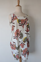 Next Linen Blend Floral Shift Dress Size 20