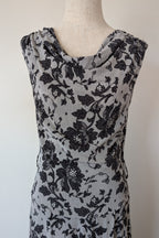 Vintage Y2K Tea Berry Floral Lace Cowl Neck Dress Size 8/10