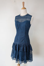 Review Teal Lace Drop Waist Dress Size 6