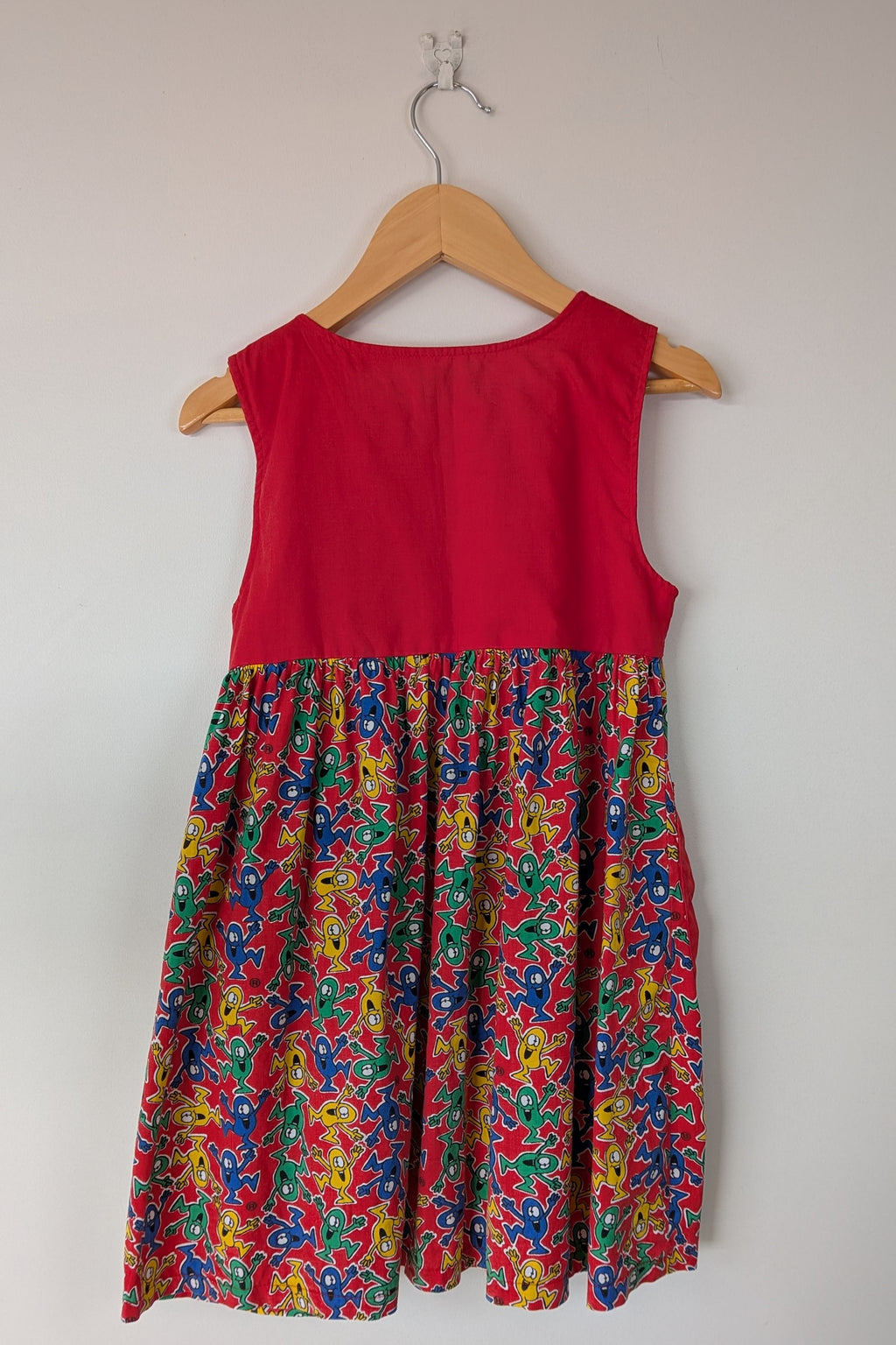 Vintage 80s GJ Design Australia Mr. Men Smock Dress Size 6