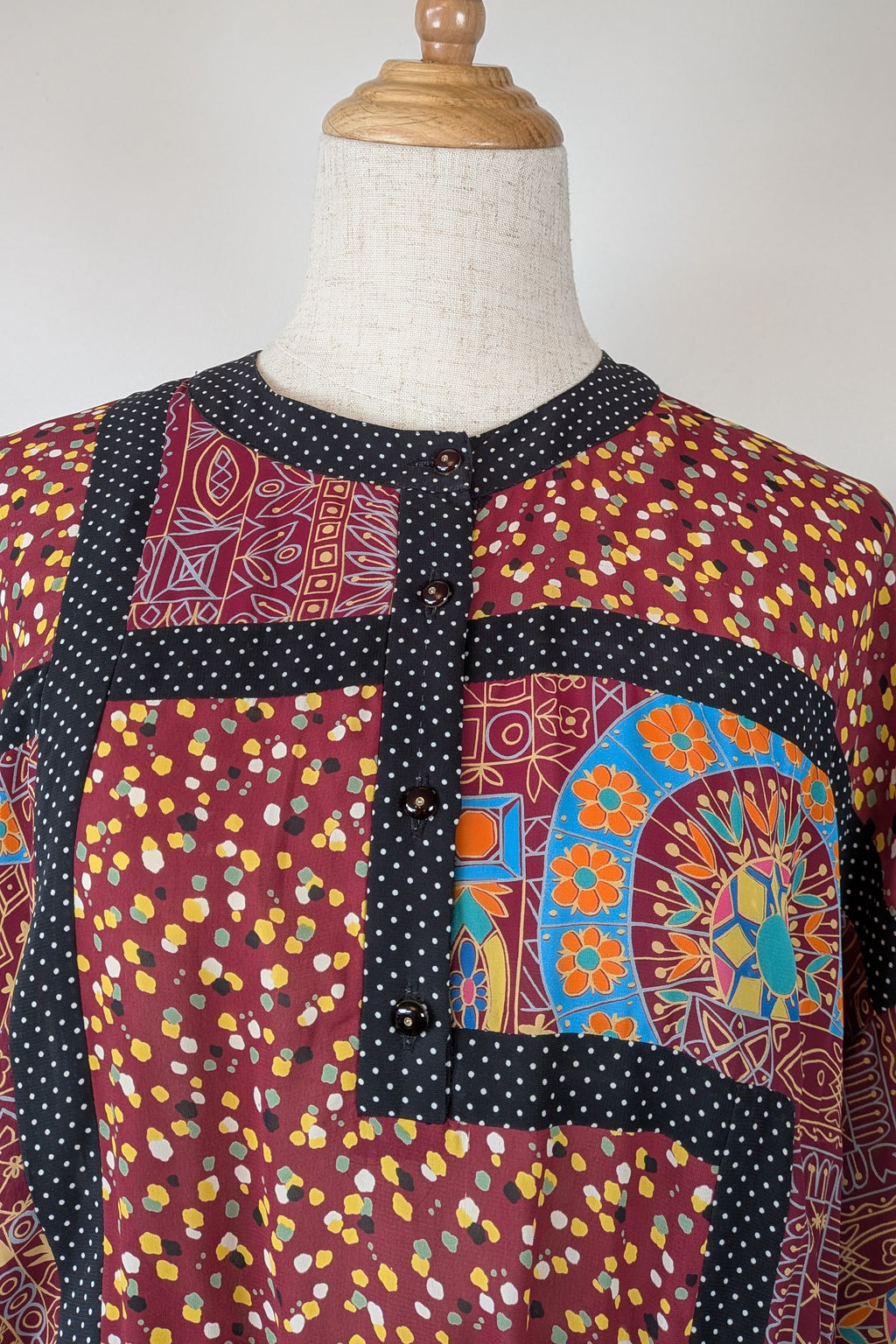 Vintage 80s Diane Freis Georgette Dress Size L