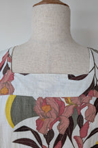 Next Linen Blend Floral Shift Dress Size 20