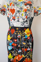 Piccione.Piccione Italian Designer Printed A-Line Dress Size 10/12