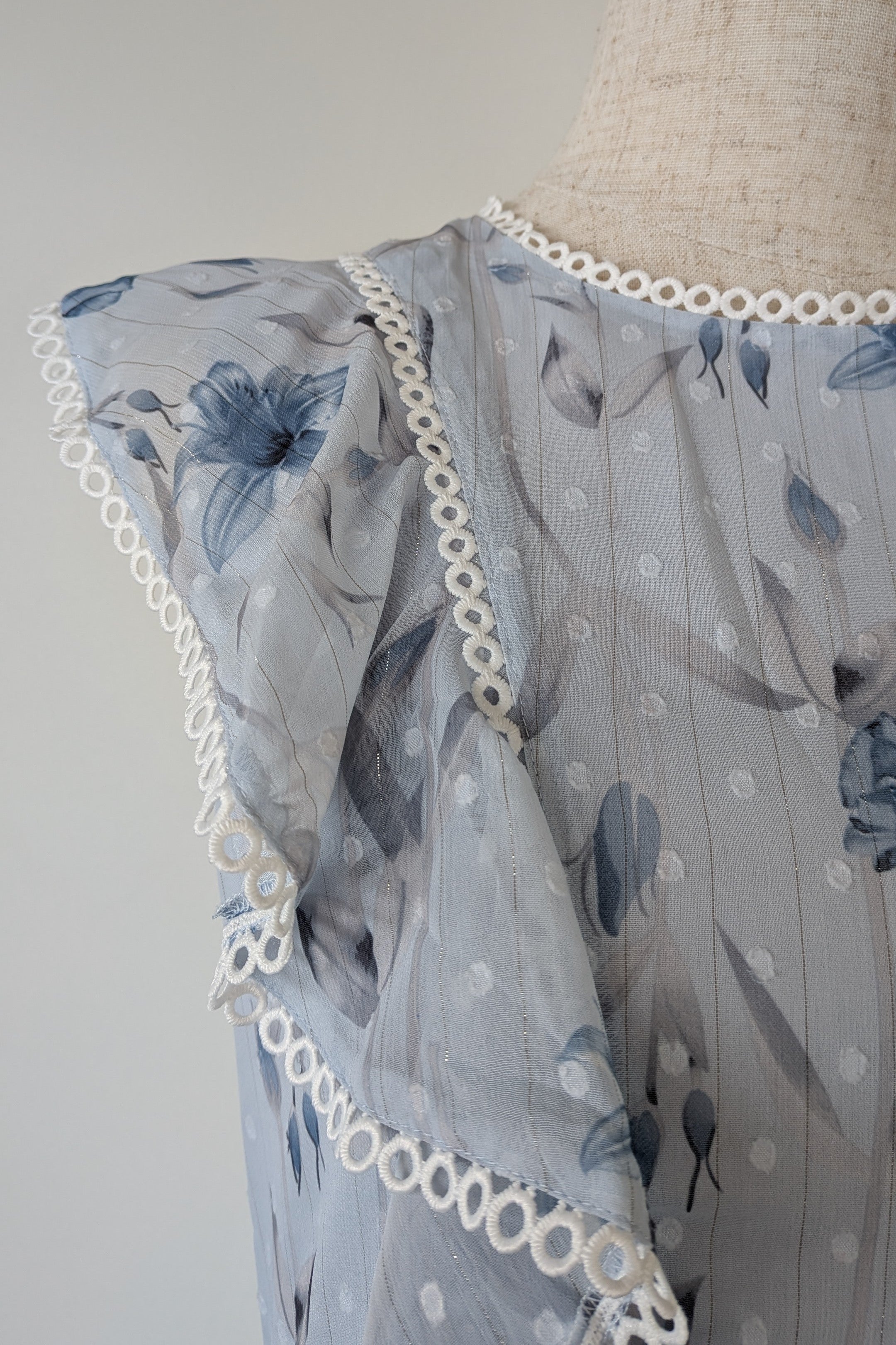 Bardot Junior Sadie Trim Dress in Blue Lily Size 16
