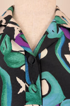 Vintage 80s Styled By Antonia Abstract Pattern Dress Size 16