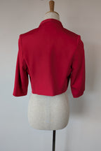 Perri Cutten Structured Cropped Blazer in Pink Size 10