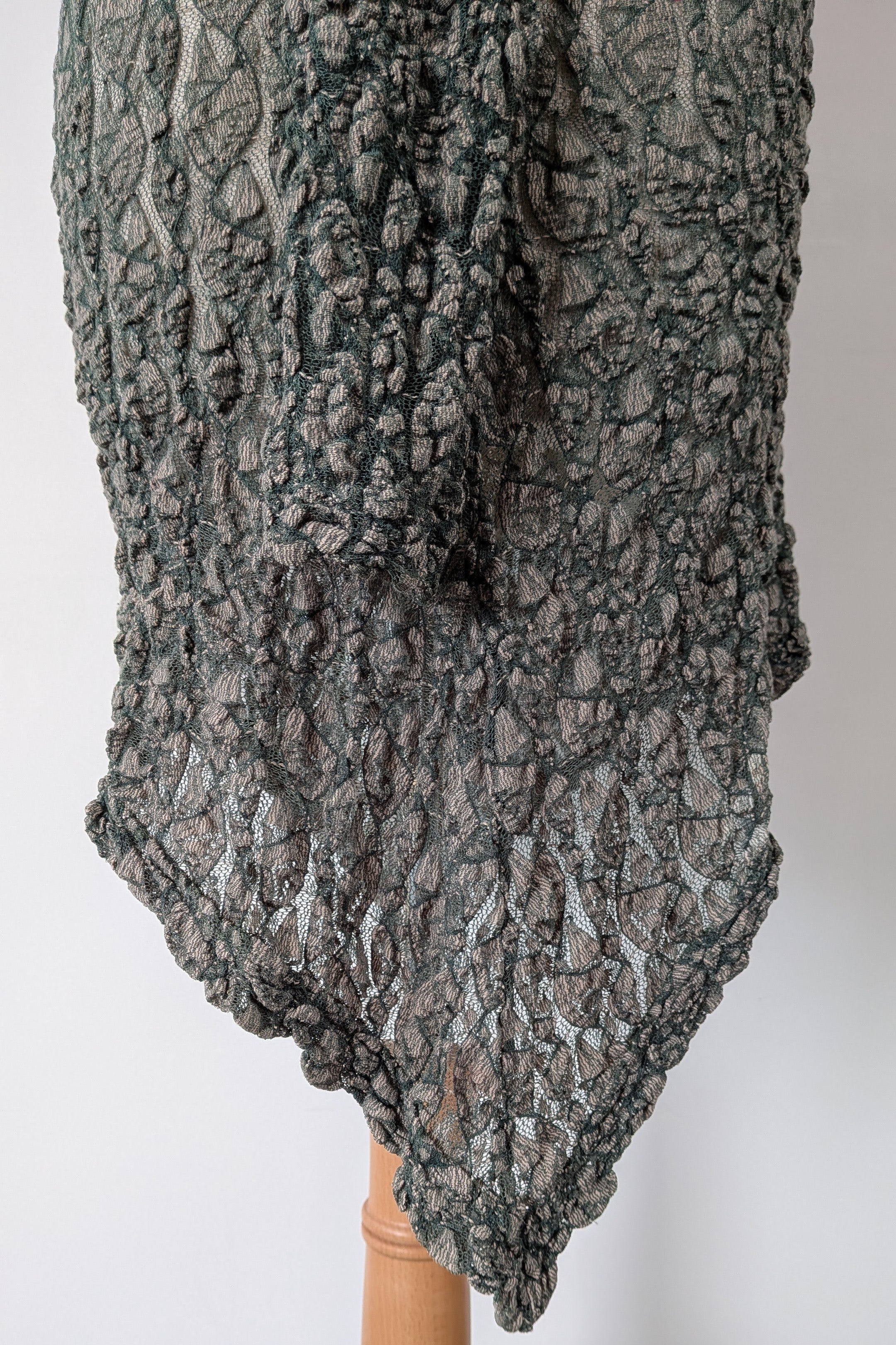 Vintage Y2K Envy Me Green Bouclé Weave Tunic One Size