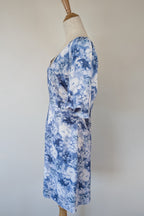 Tokito Blue & White Floral Puff Sleeve Dress Size 10