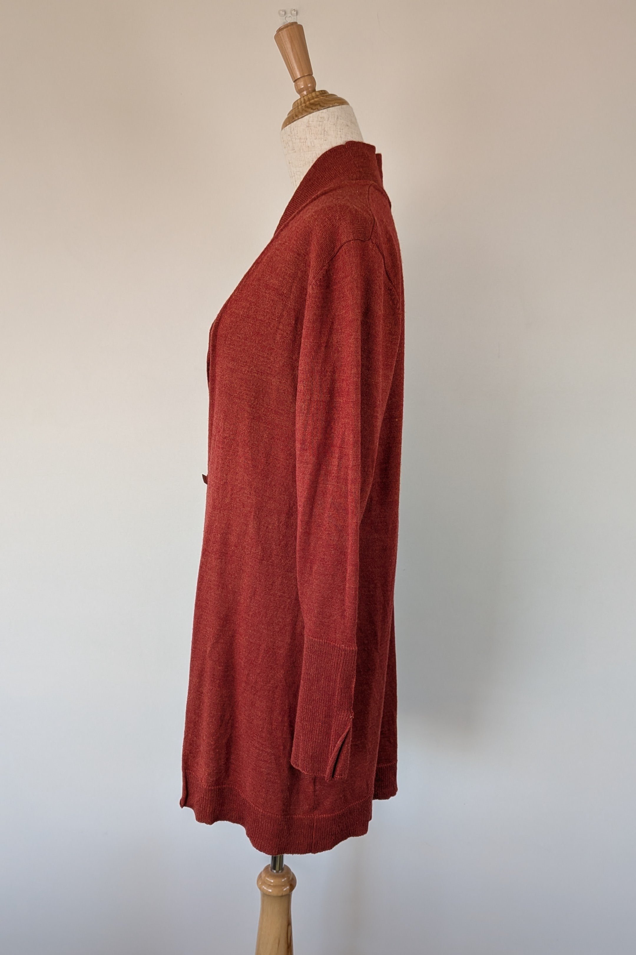 Vintage 90s Meredith Rust Long Cardigan Size 12