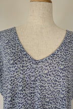 Sportscraft 100% Linen Blue & White Speckled Dress Size 8