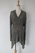Vintage Y2K Envy Me Green Bouclé Weave Tunic One Size