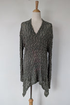 Vintage Y2K Envy Me Green Bouclé Weave Tunic One Size