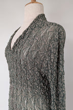 Vintage Y2K Envy Me Green Bouclé Weave Tunic One Size