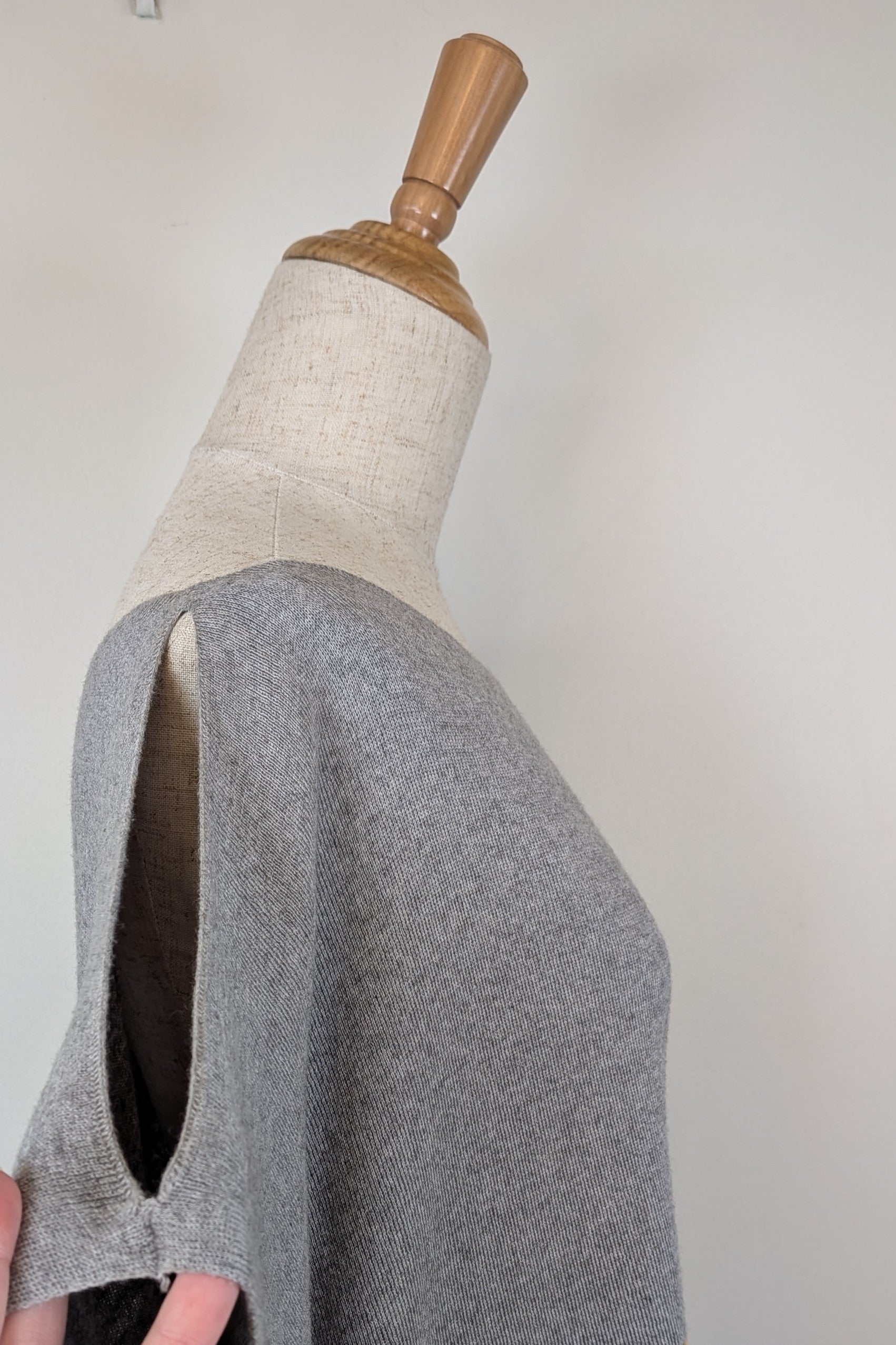 Uimi Colour Block Egyptian Cotton & Cashmere Knit Dress Size S-M