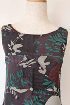 Vintage Cue Botanical Print Shift Dress Size 6