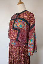 Vintage 80s Diane Freis Georgette Dress Size L