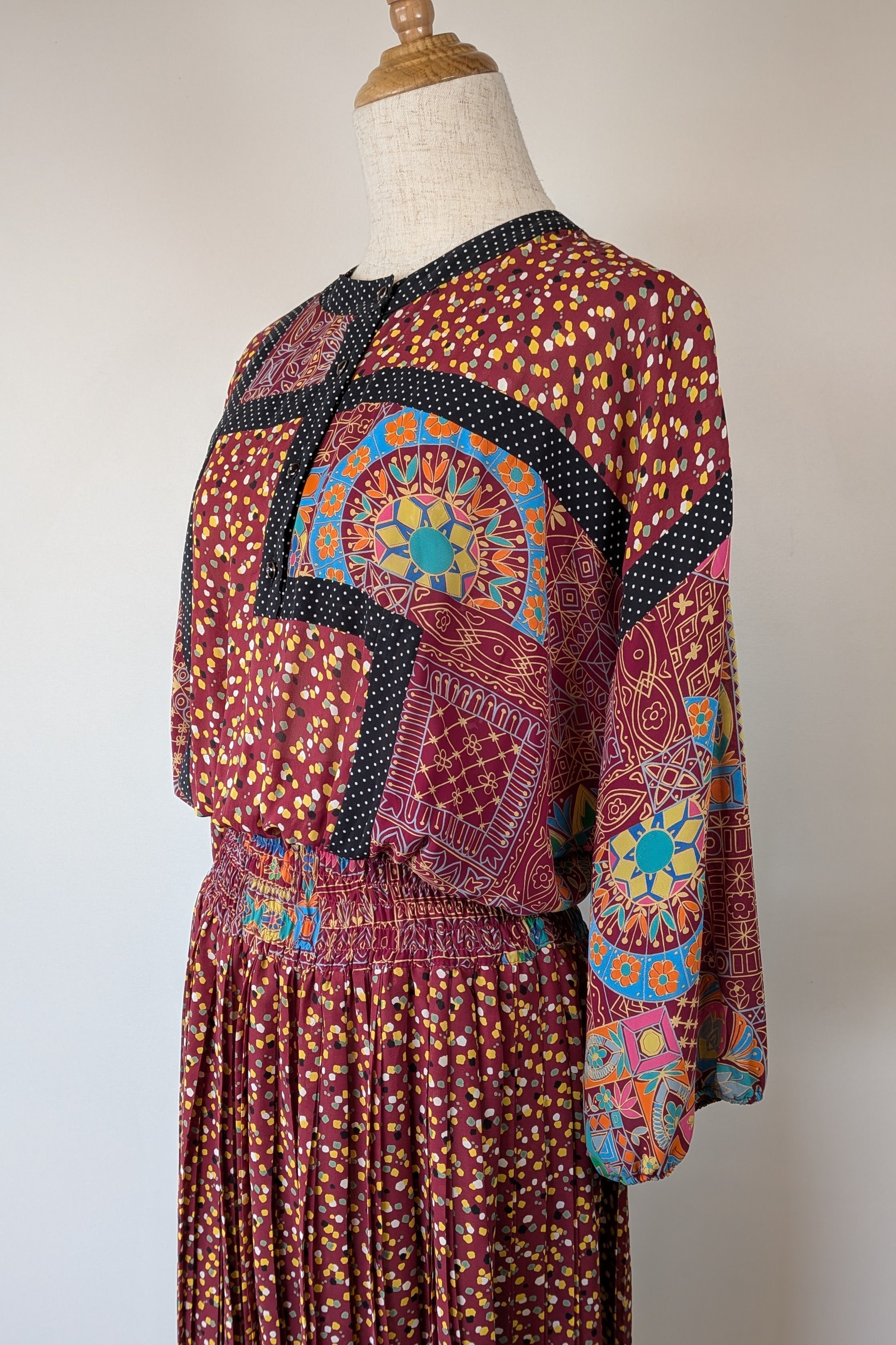 Vintage 80s Diane Freis Georgette Dress Size L