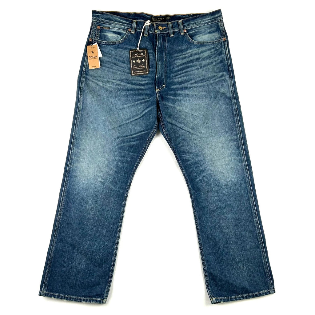Polo Ralph Lauren x Naiomi Glasses Heritage Rider Jeans Size 38 Brand New With Tags RRP $399
